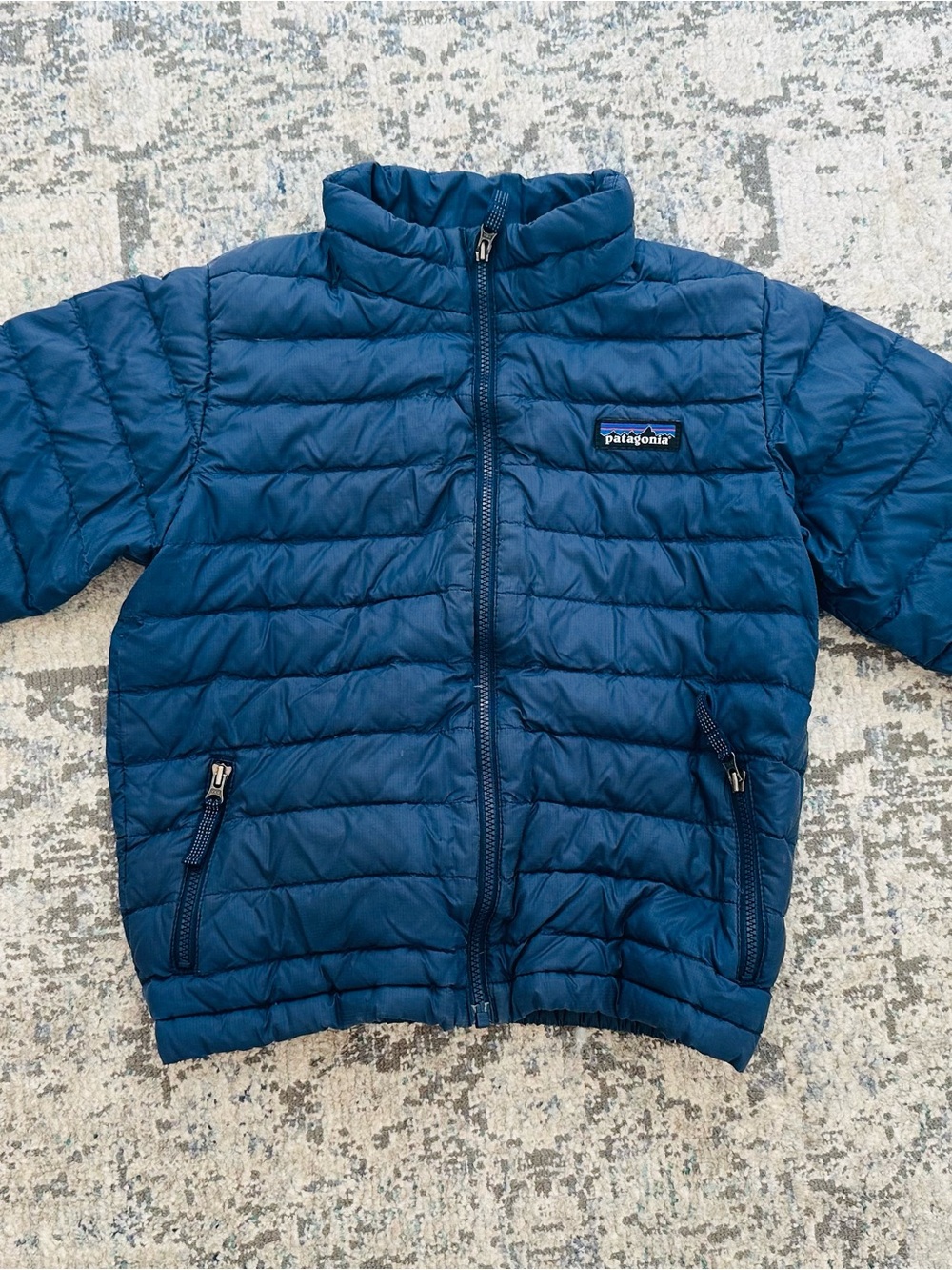 Patagonia Kids Deep Blue Quilted Puffer Jacket